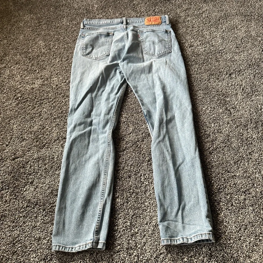 Levi's‎ 511 Jeans Mens 34x30 Blue Light Wash Denim Slim Straight Fit Distressed